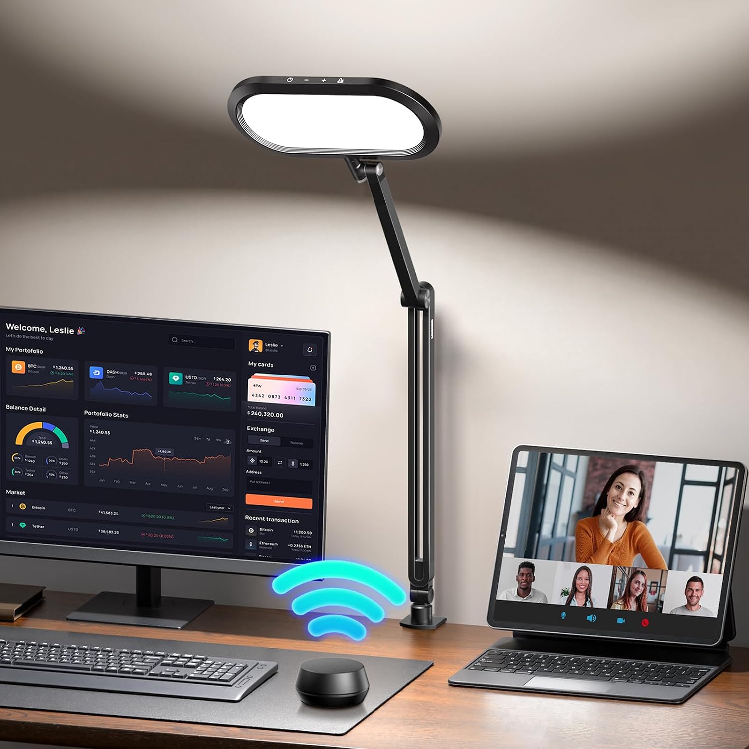 Clamp-Mount LED Desk Lamp