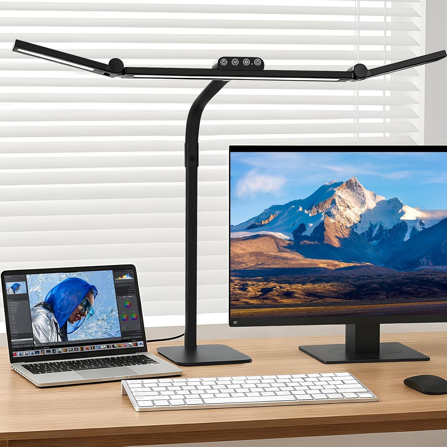 Dual-Head LED Desk Lamp
