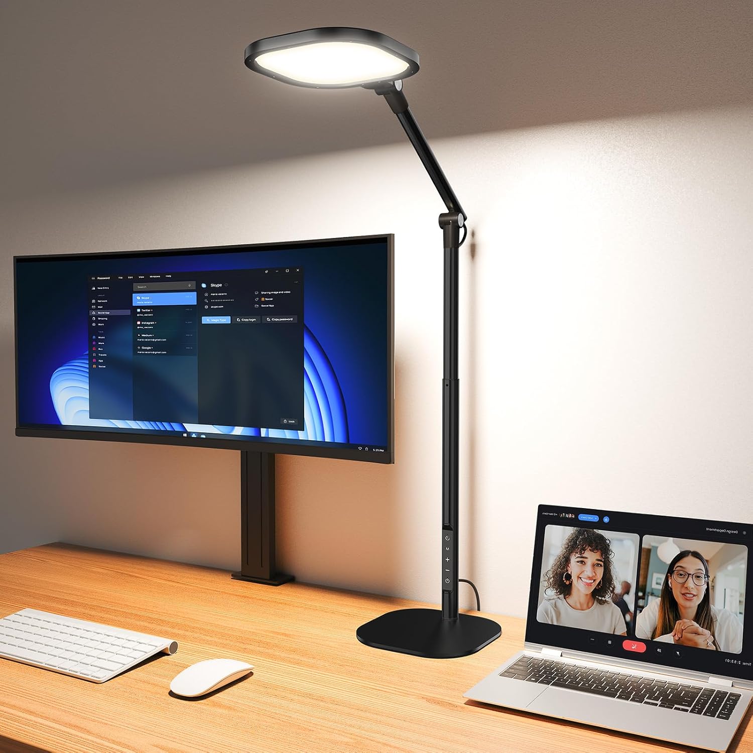 Adjustable LED Desk Lamp - Black